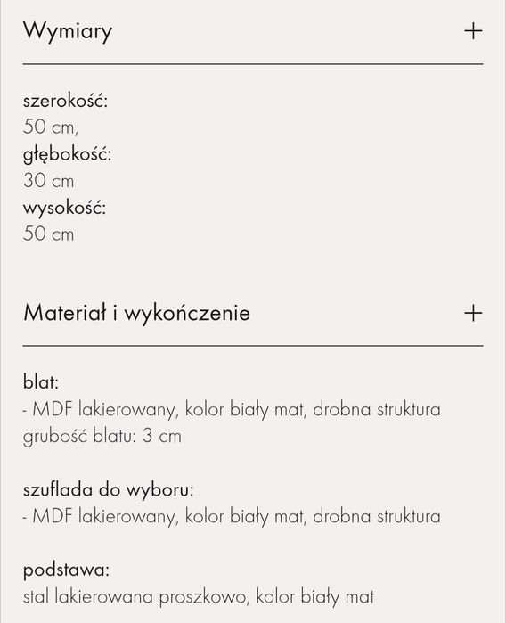 Szafka nocna Take Me Home biała komplet 2 szt.