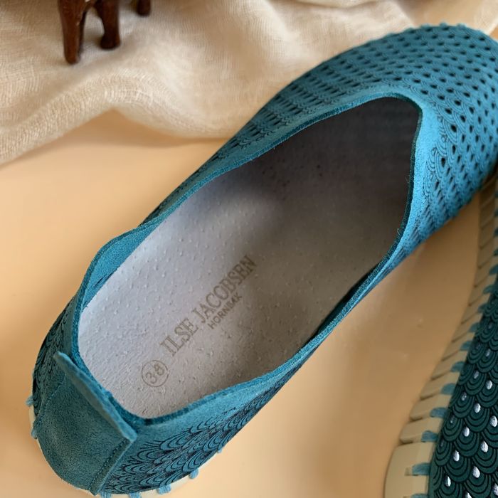 Яркие кожаные лоферы, слипоны Ilse Jacobsen размер 38