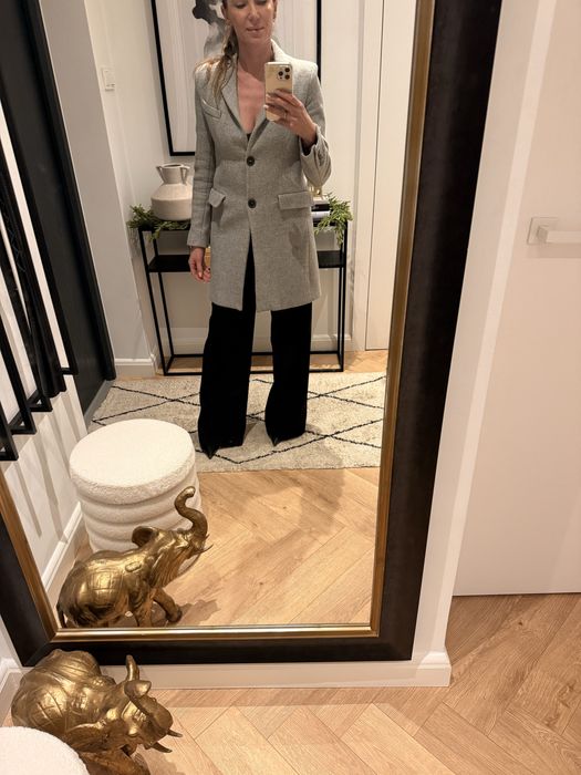 Płaszcz ZARA roz xs szary