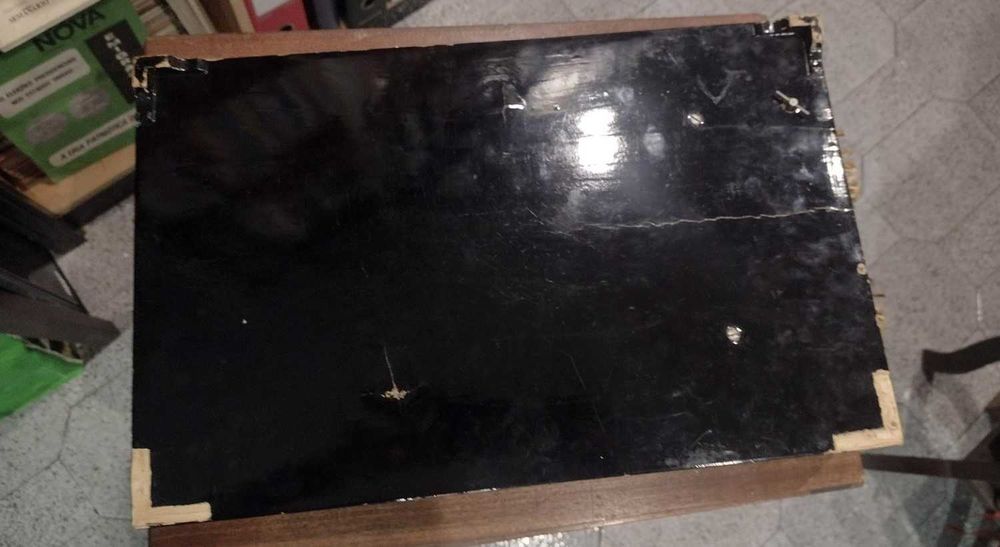 Caixa de música e álbum de fotos rara "Madrepérola"