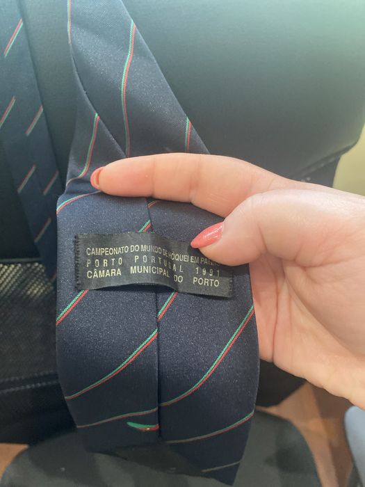 Gravata comemorativa Campeonato do Mundo Hoquei em Patins 1991