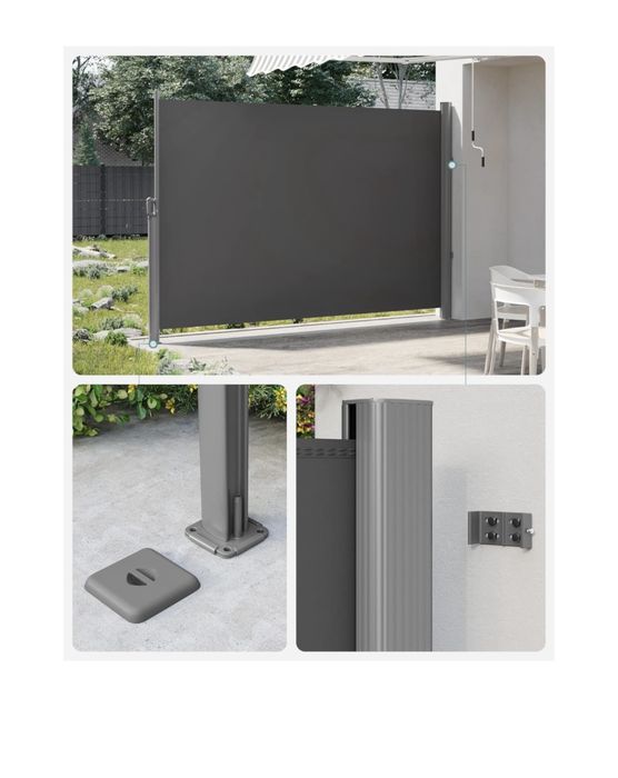 Markiza boczna alumniowa roleta tarasowa 160x350cm