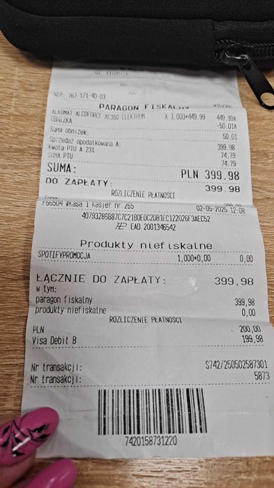 Alkomat AlcoForce AF-350 gwar.