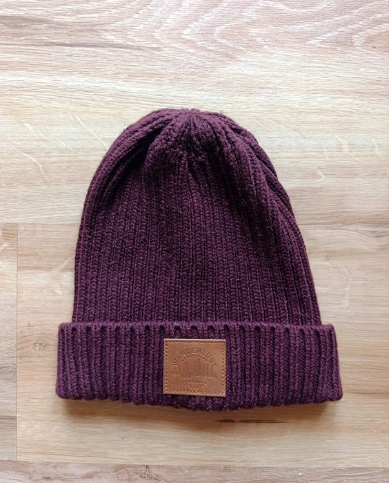 Męska Czapka Zimowa Ciepła Brązowa