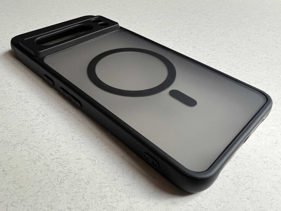 Google Pixel 8 Pro чохол Magnetic MagSafe чорний силікон TPU чехол