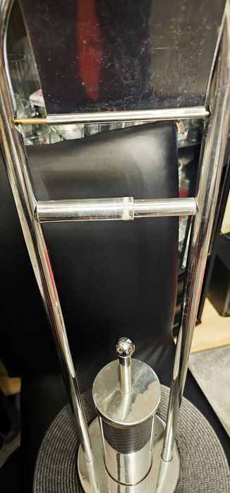 Stojak na papier toaletowy + szczotka do wc 2w1