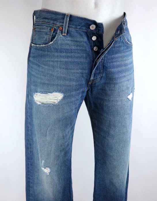 Levis 501 150th spodnie jeansy W34 L30 pas 2 x 45 cm