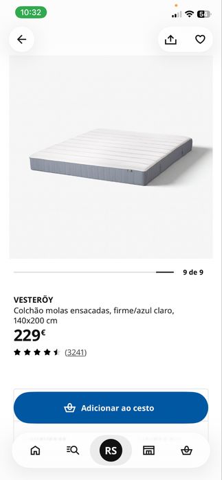 URGENTE - Cama ikea + estrado + colchao vesteroy (como novo)