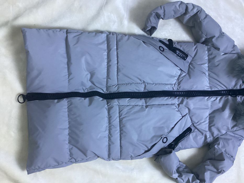 Ochnik puchowy, zimowy płaszcz 36