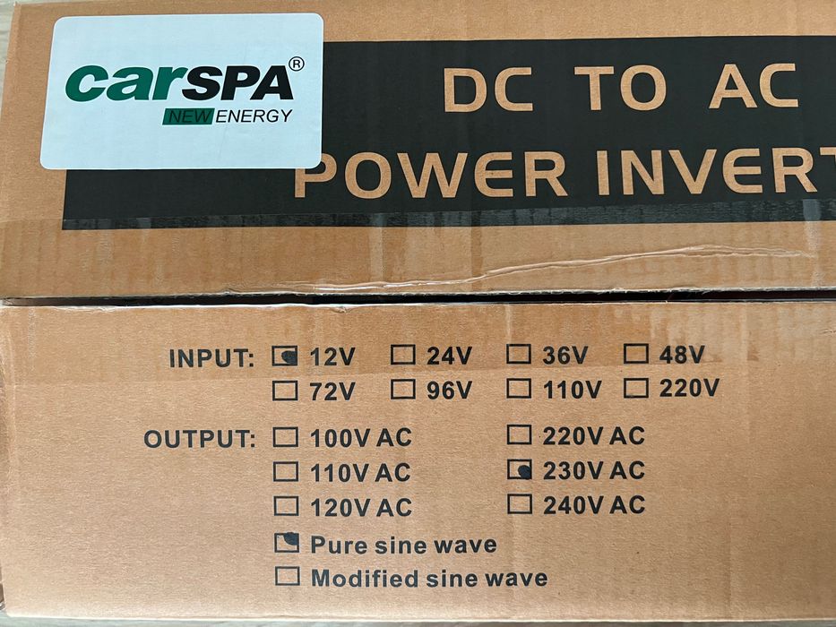 Інвертор CARPSA CPS200 дає безперервну потужність 2000Вт. з  зарядним!