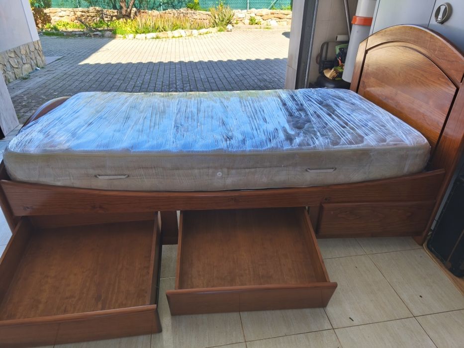 Cama solteiro colchão ortopédico