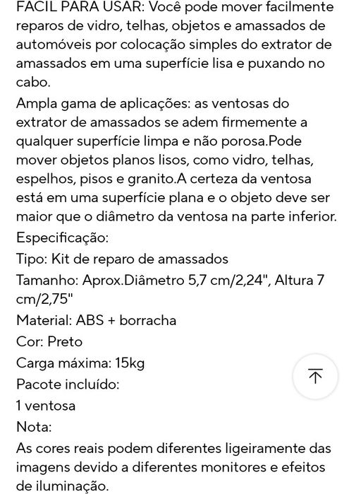 Ferramenta para conserto de amolgadelas automóvel. Nova