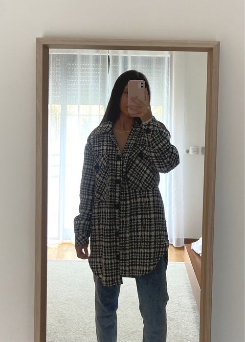 Casaco xadrez stradivarius novo