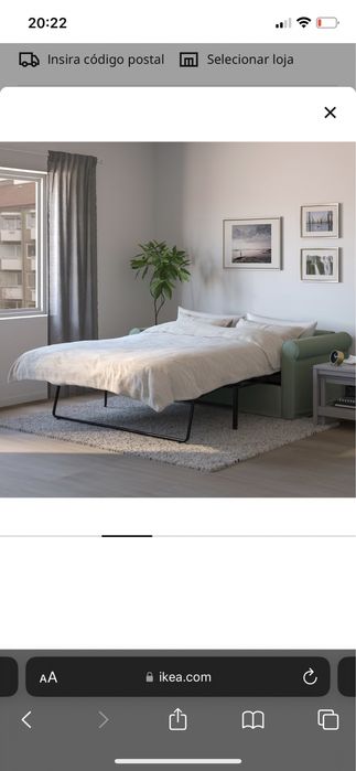 Sofa ikea verde em muito bom estado