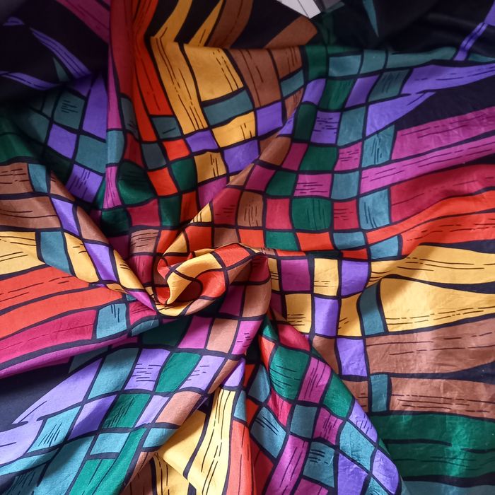 Apaszka, jedwab, Ashley Brook, vintage.