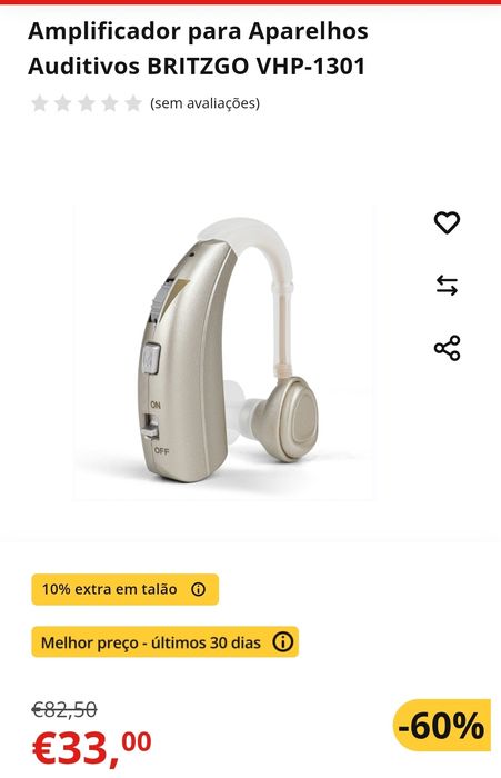 Aparelho Auditivo Britzco Novo em caixa!
