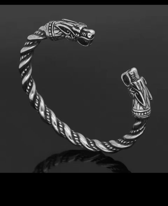 Nowa obrecz Ragnara Viking Runy Gothic Głowa Smoka