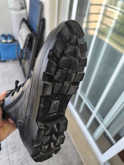 Botas unisexo em pele tipo táctica
