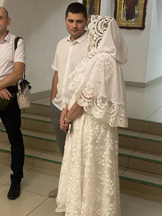 Палатин накидка на голову хрестини хрещення церква