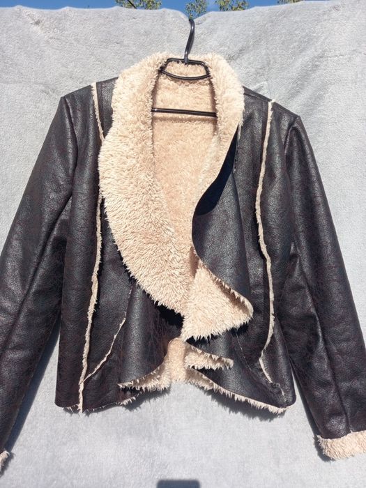 Дубленка на искусственном  меху Италия