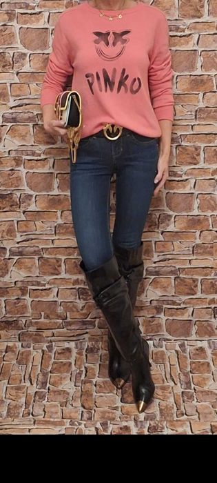 Sweter Marki PINKO Rosa/Nero