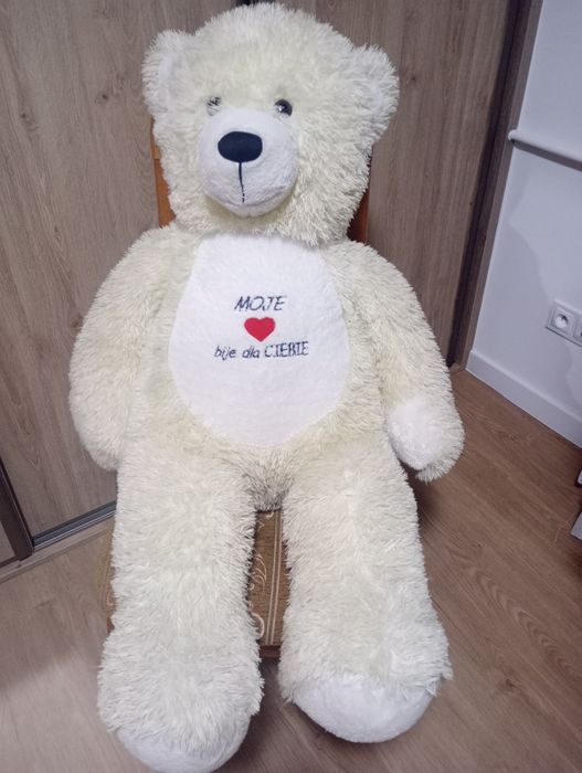 Sprzedam białego misia 100 cm