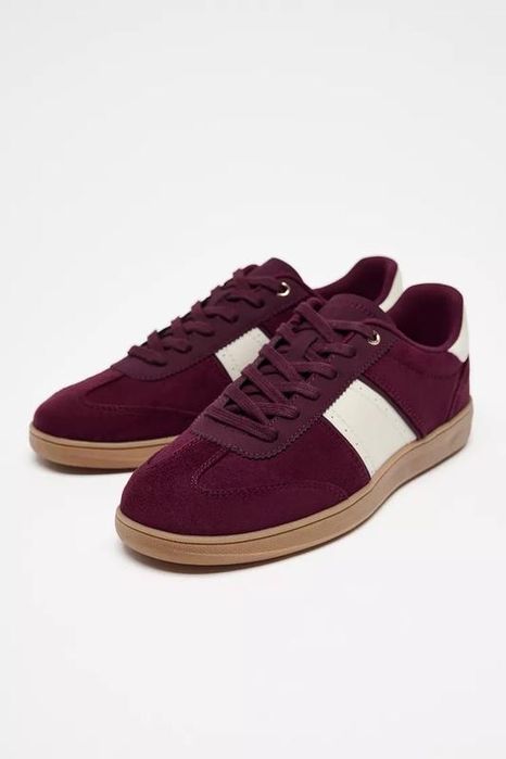 Кеди жіночі бордові zara