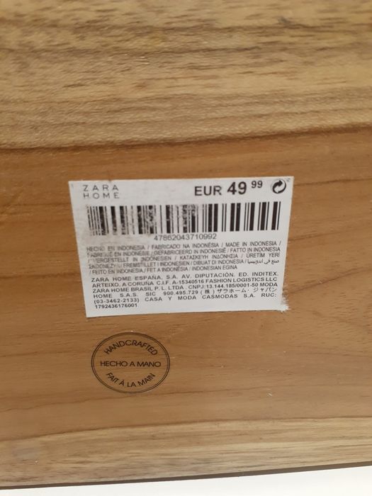 Item decorativo em madeira - Zara Home