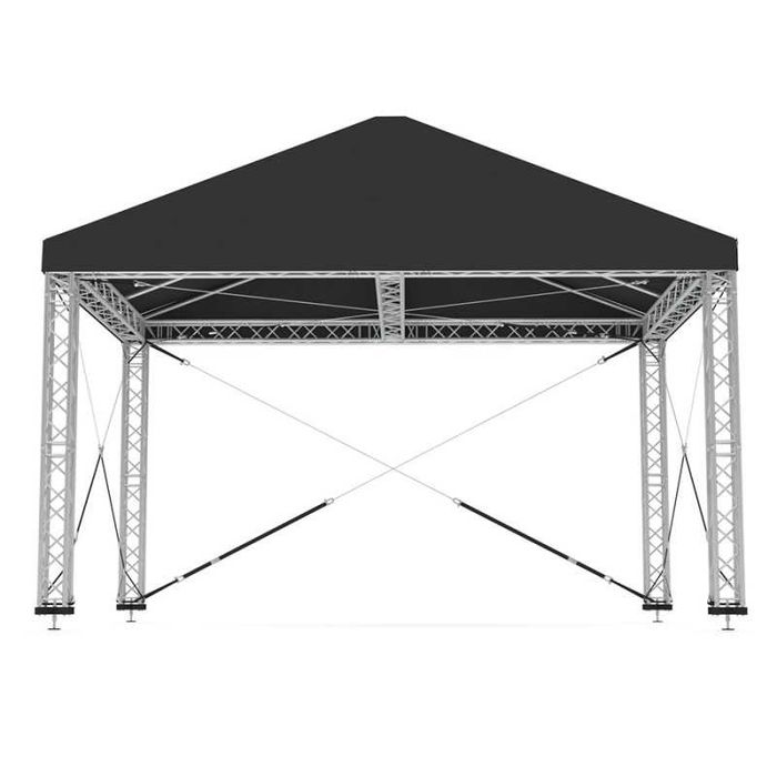 Czarna plandeka do zadaszenia sceny 12m x 10,5m Alspaw/  Alustage
