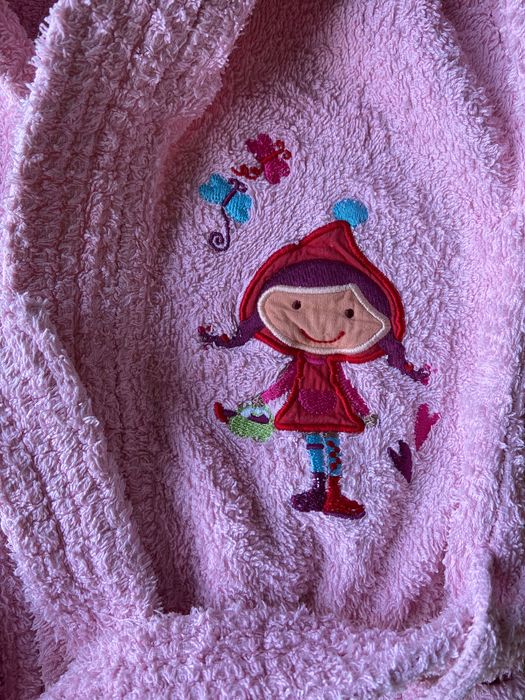 Халат бавовна від 2 до 4 років з капюшоном на поясі