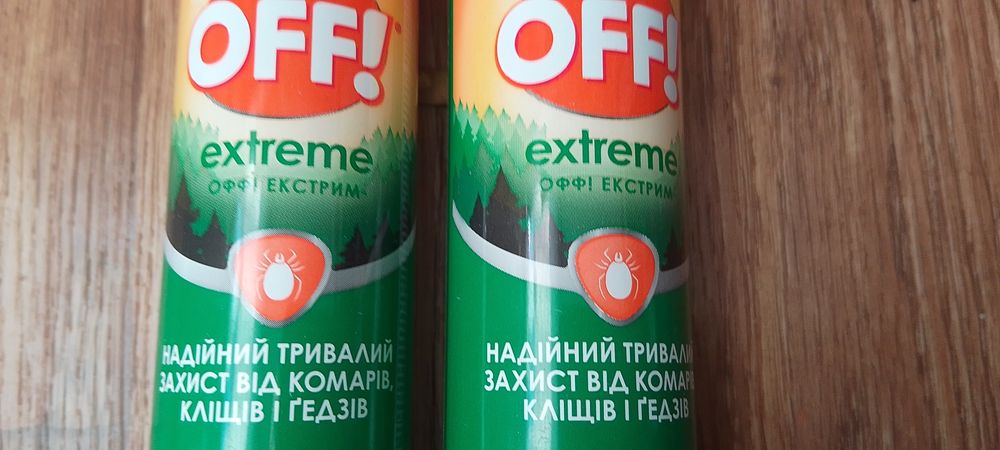 Засіб від комарів, кліщів та від якіхсь гедзів OFF.
