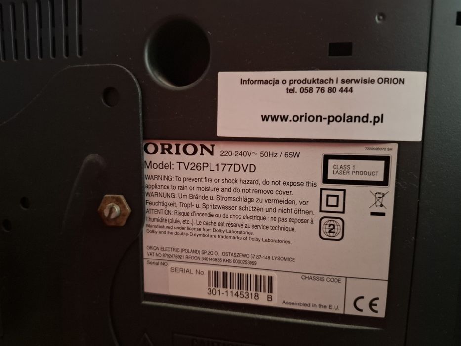 Telewizor Orion z DVD 26 cali