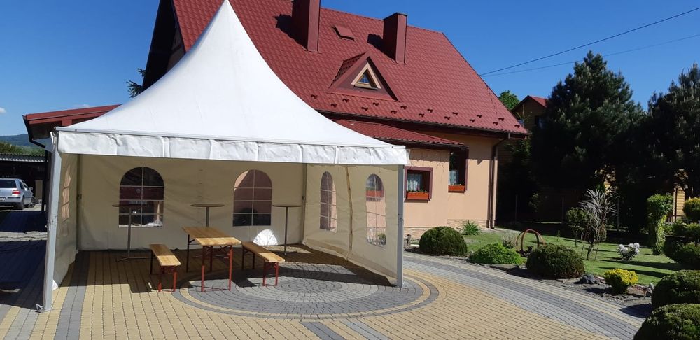 Wynajem namiotów cateringowych, imprezowych z wyposażeniem