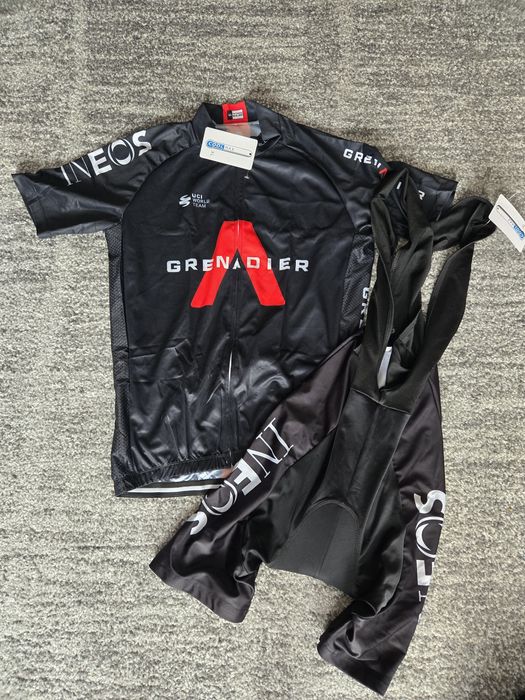 Strój Rowerowy Roz XXL 180-195cm 80-92kg Ineos Grenadier 2XL Komplet Slim Fit Kolarski