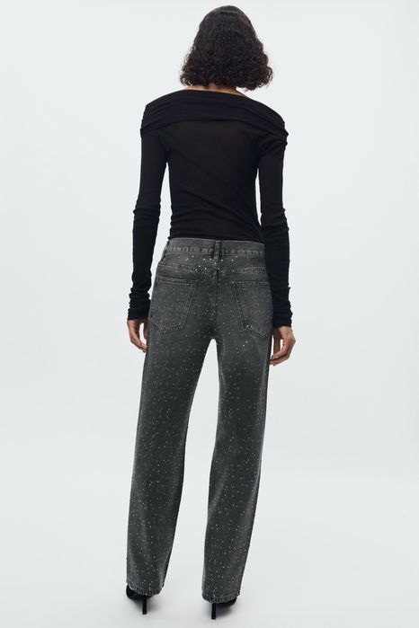 Трендові джинси Zara зі стразами