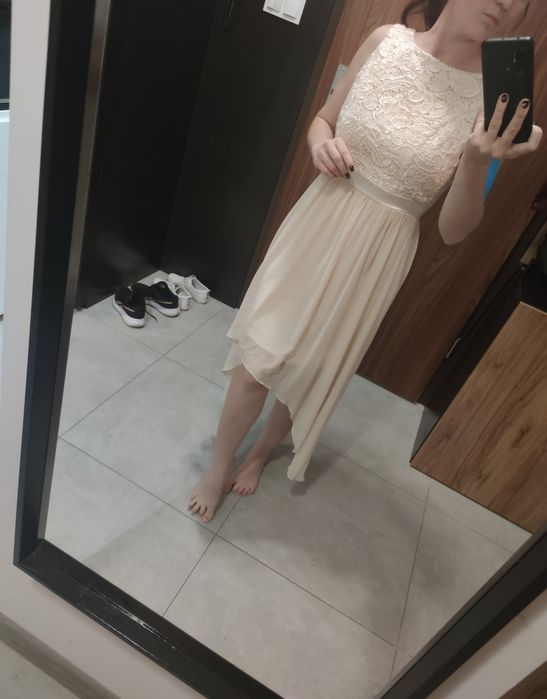 Sukienka koktailowa, dłuższy tył, 34 XS, Jake's