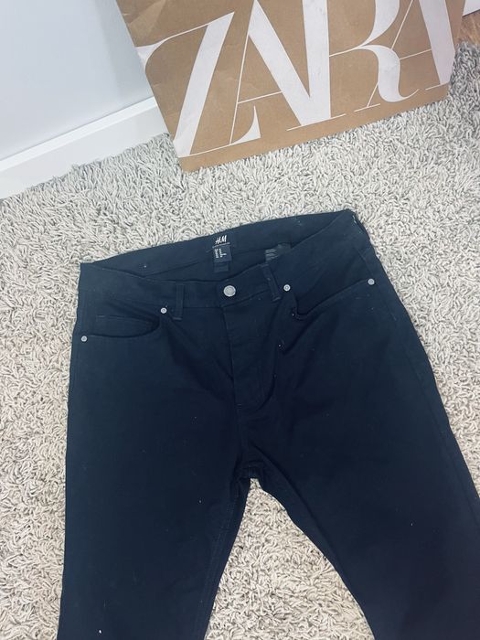 Rurki jeansy czarne meskie Hm rozm 29 S basic