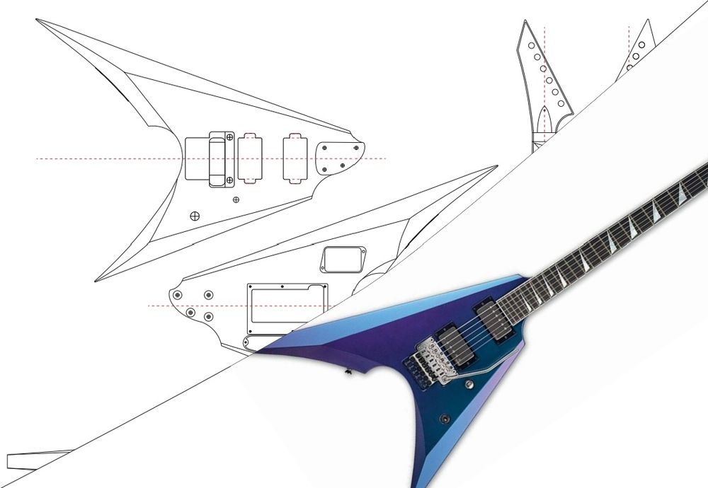 [АКЦІЯ: 1+1=3] Шаблони електрогітар Jackson / ESP / LTD