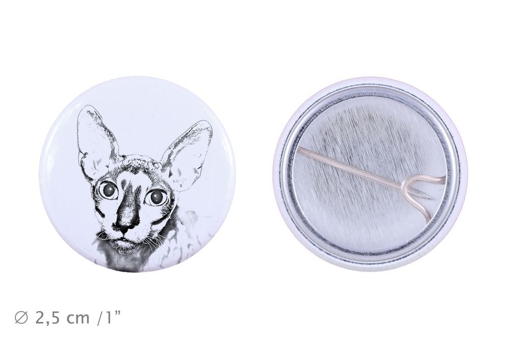 Cornish Rex przypinka z kotem mała Art-Dog
