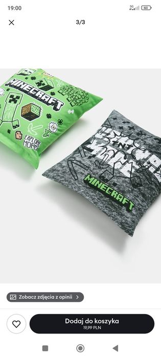 Poszewki na poduszki Minecraft 40x40 nowe!