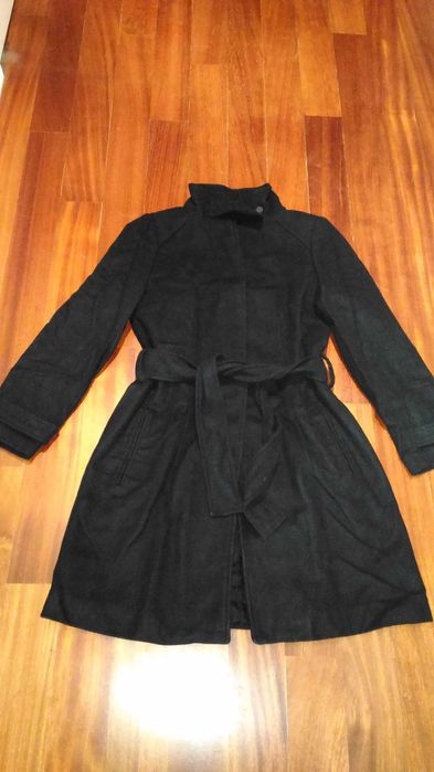 Casaco preto para senhora em fazenda, Novo,