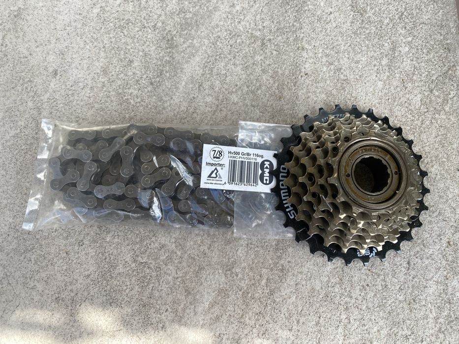 Wolnobieg Shimano MF-TZ500-7 + Lancuch KMC HV500
