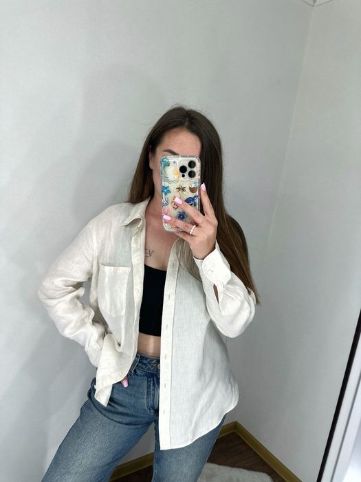 Лляна сорочка H&M, розмір M