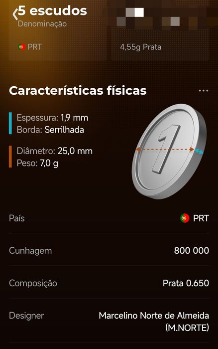 Moeda Portuguesa em Prata