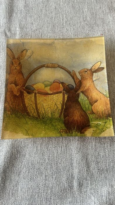 2 pratos decorativos para a páscoa