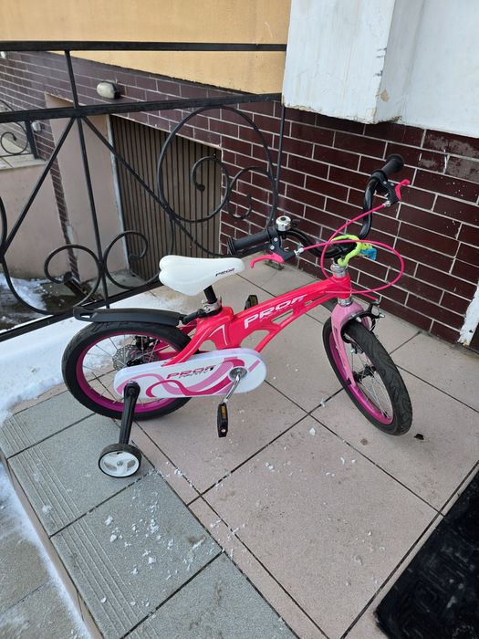 Велосипед детский PROF1 16д. MB 16041-1 PRINCESS, SKD75, рожево-білий,