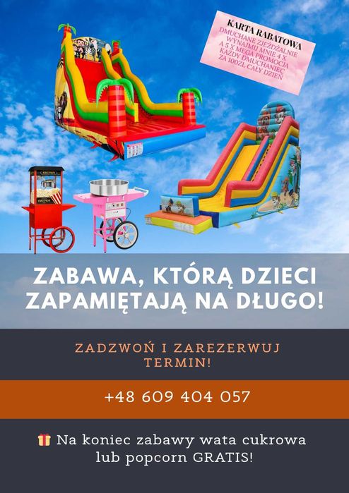 Wynajem Dmuchanych Atrakcji Dla Dzieci