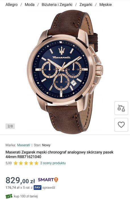 Maserati Zegarek męski, chronograf  R8871621040
