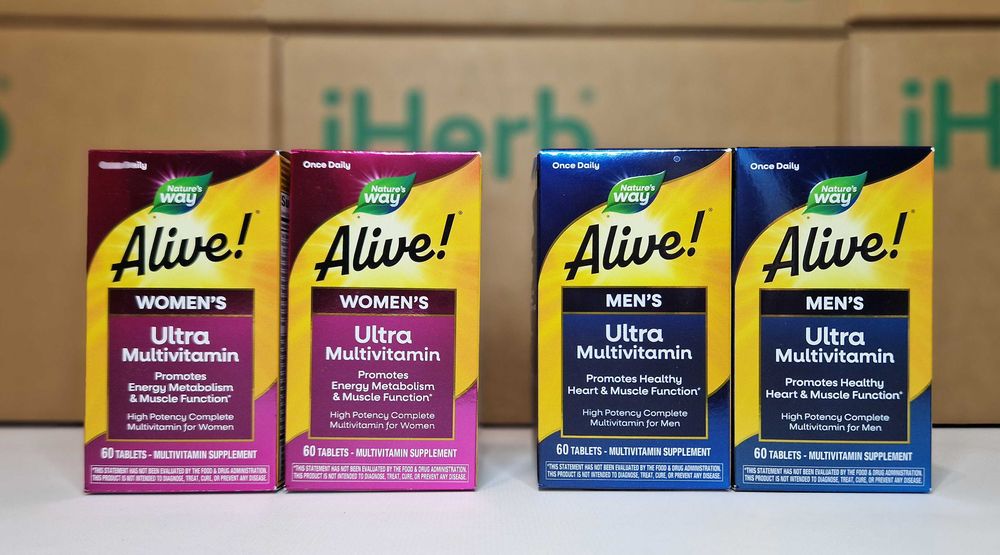 Alive Women / Men Витамины для мужчин и женщин Natures Way, 60 шт