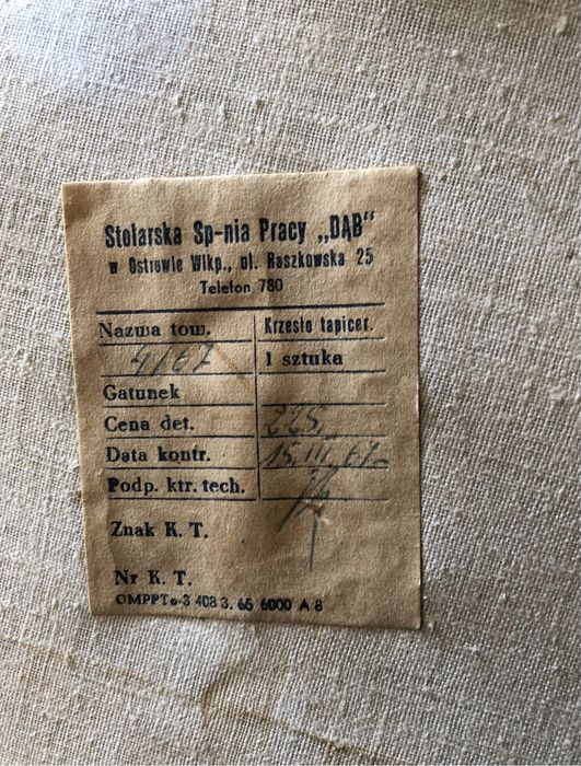 Dwa Krzesła tapicerowane PRL oryginał